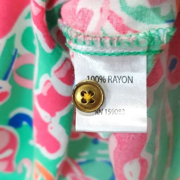 Kiwi Frssh Womans Sleeveless Lobster Crab Print Top, Large - Picture 3 of 5